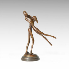 Abstract Statue Dancer Lovers Bronze Sculpture Tple-045